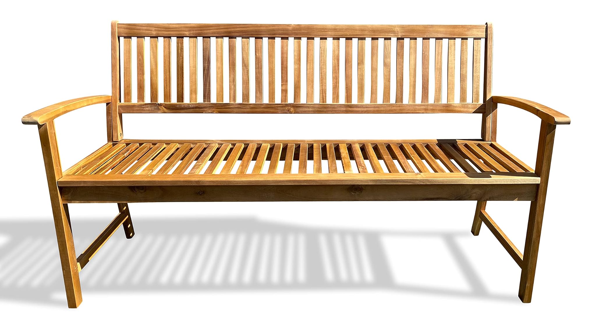 GRASEKAMP Qualität seit 1972 Panchina da Giardino, Legno, Colori Naturali, LxBxH 160x63x90 cm