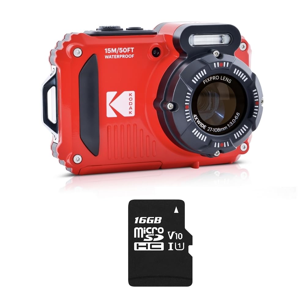 KODAK Pixpro WPZ2 - Fotocamera Digitale Compatta 16M Pixel, Rosso