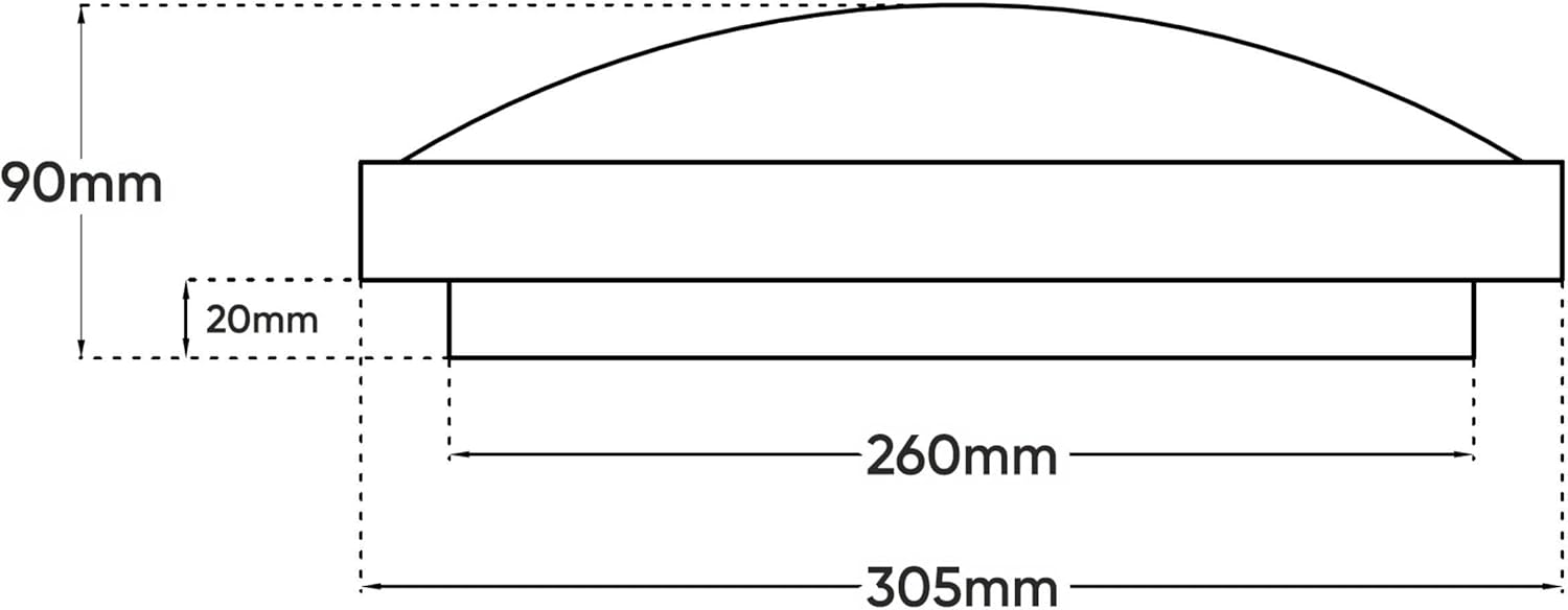 Adakat Lampada da Soffitto IP54 con Rilevatore RF, Bianco - immagine 7