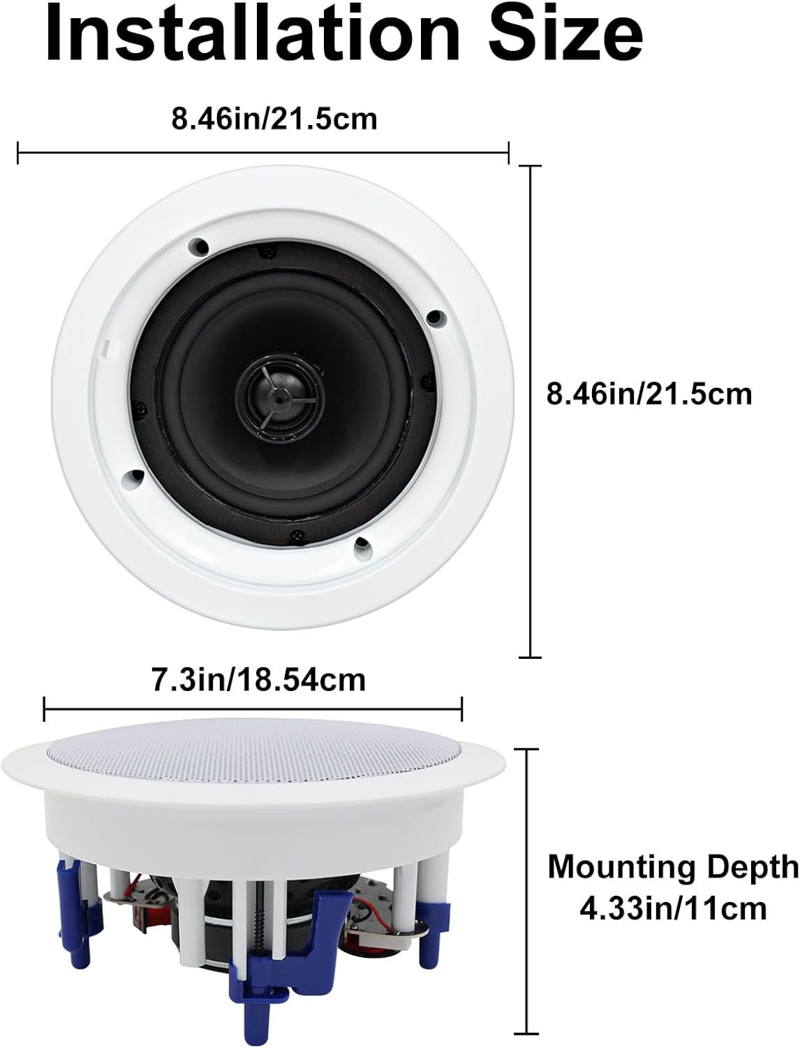 Herdio Altoparlante da Soffitto 5.25 pollici 300W - immagine 5