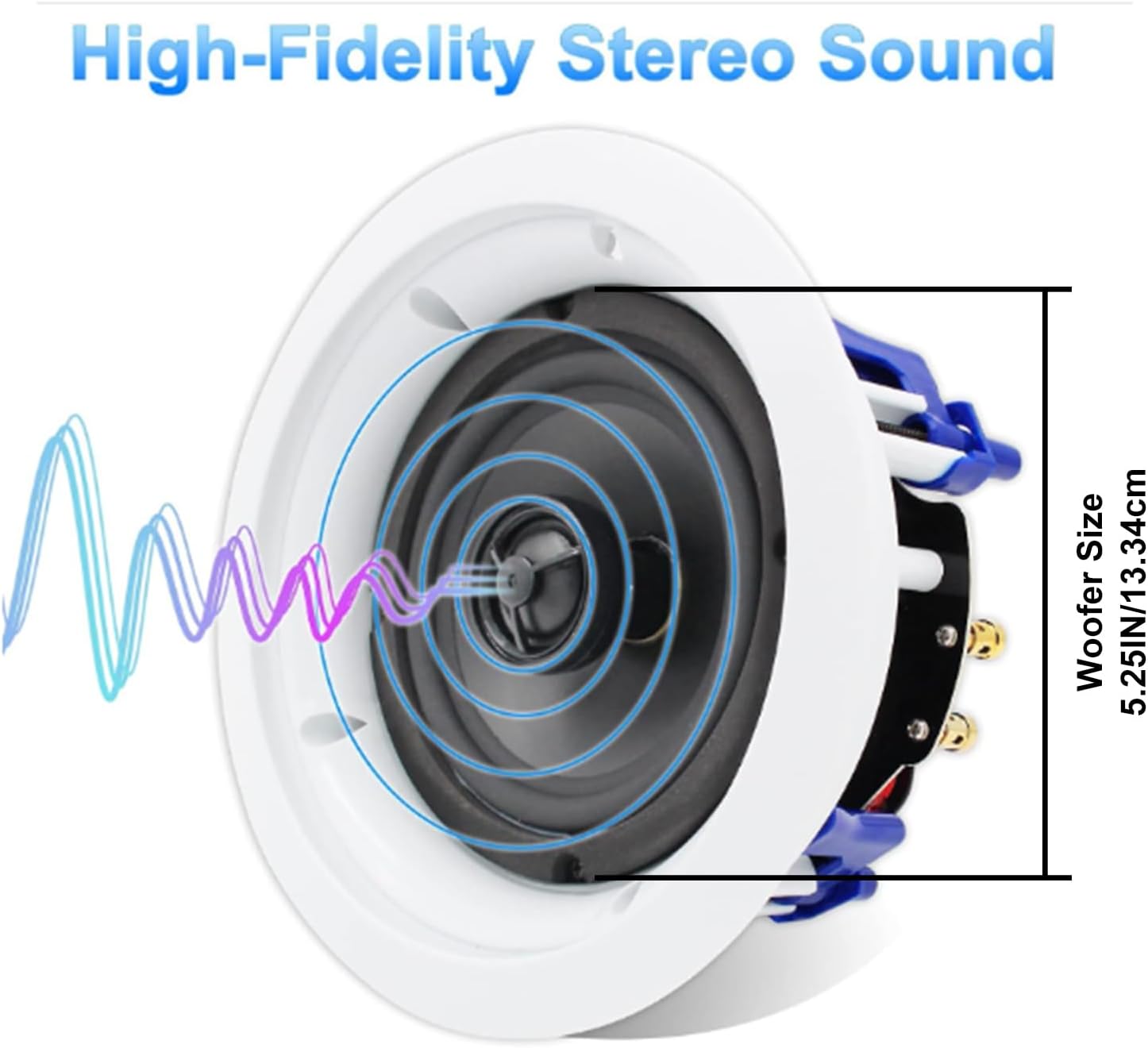 Herdio Altoparlante da Soffitto 5.25 pollici 300W - immagine 6