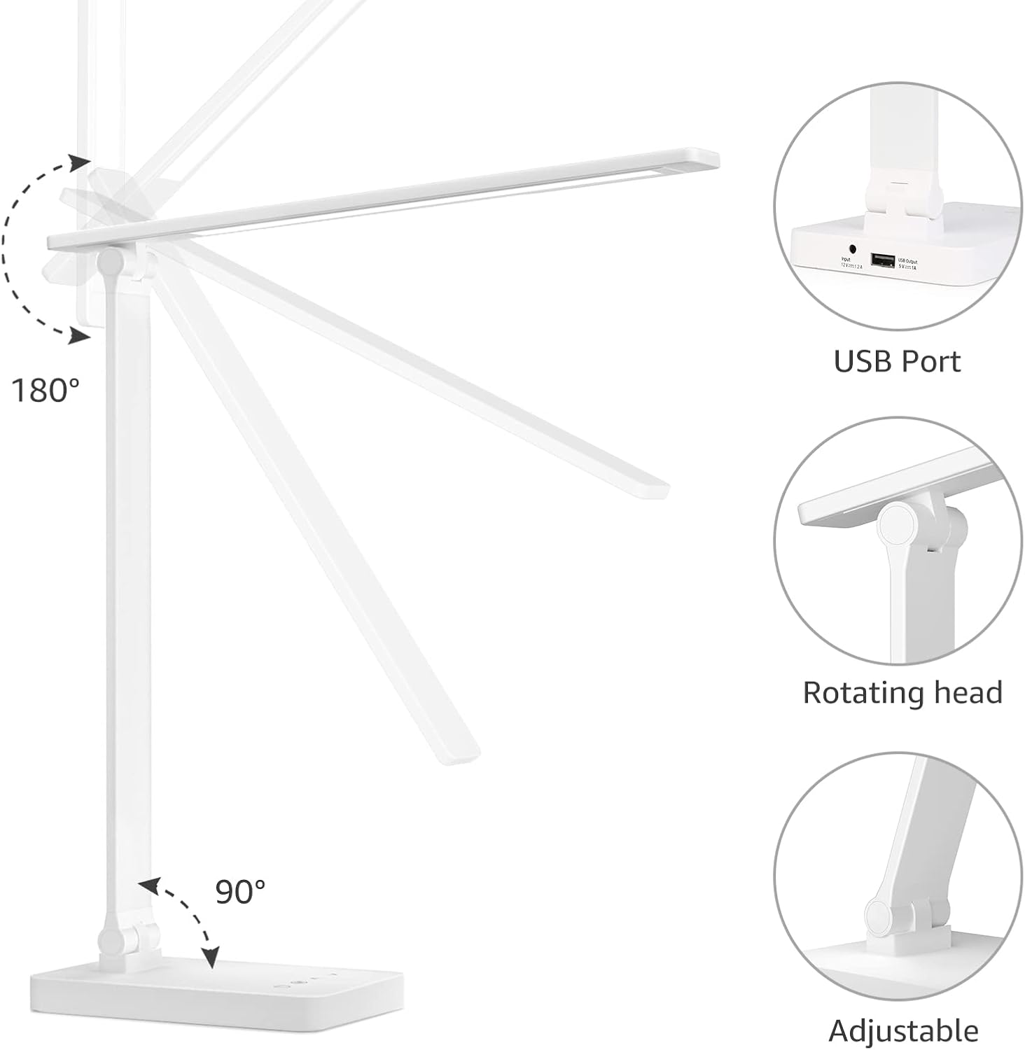 Lepro Lampada da Tavolo LED 15W Ricaricabile USB - immagine 3