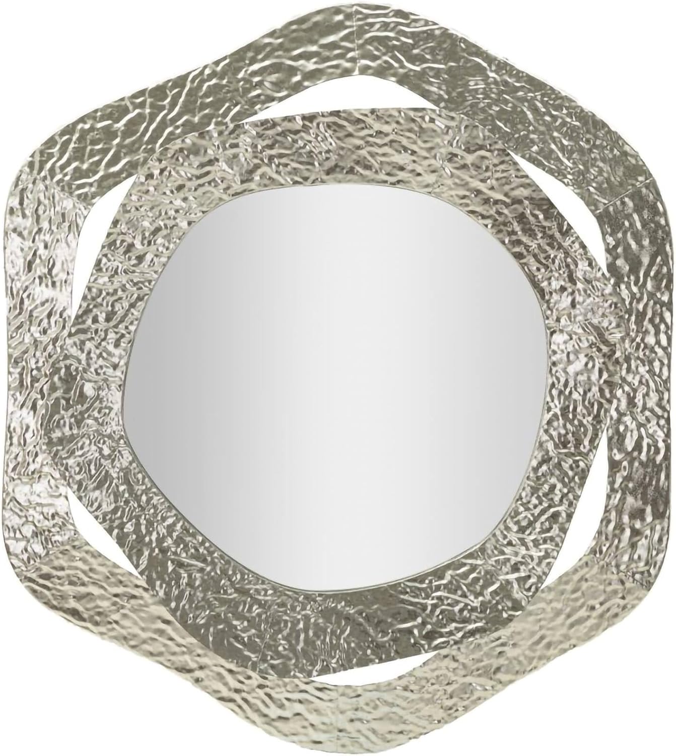 Dmora - Specchio Abacaxis da Parete 66x75cm, Argento - immagine 2