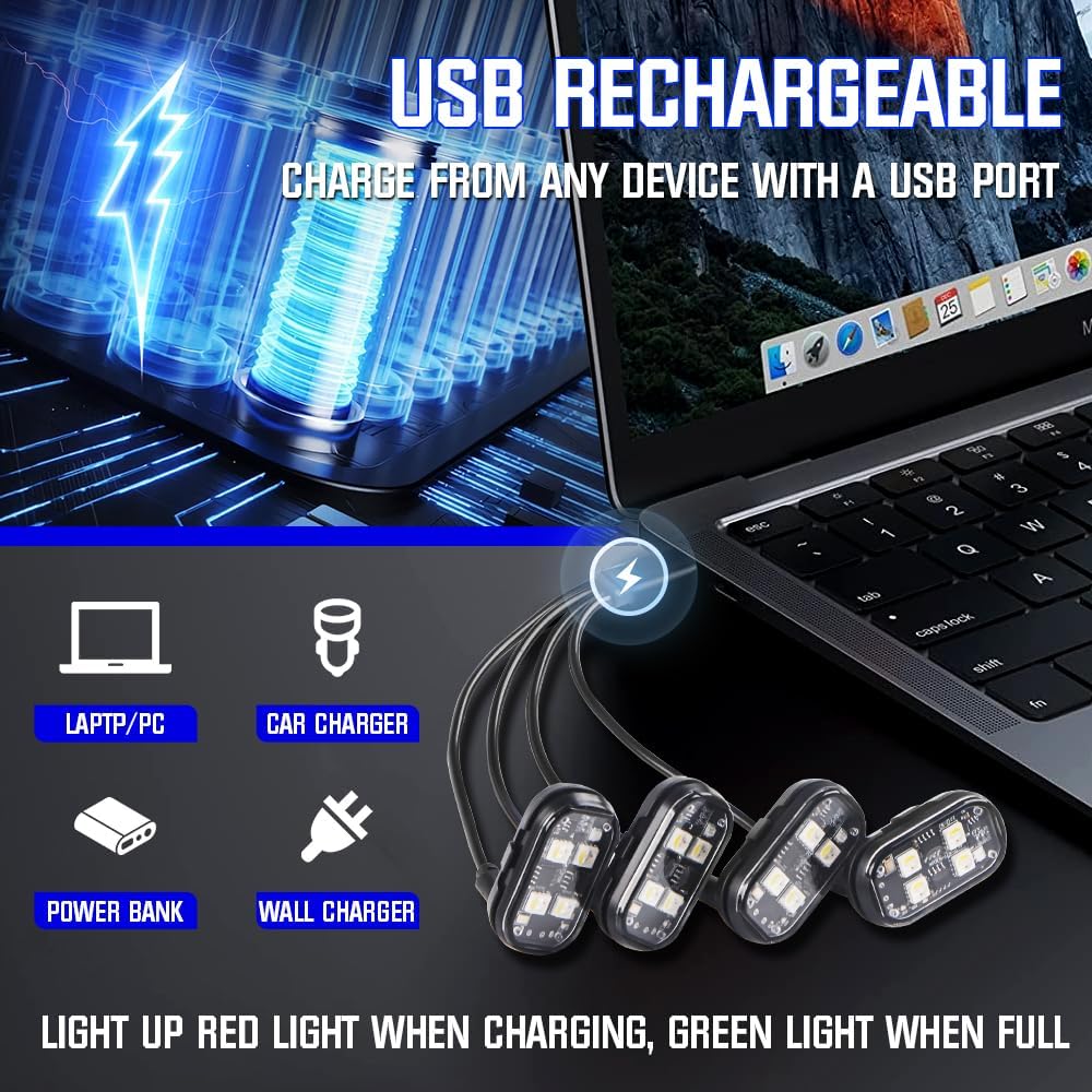 Kaidengzhe Luci Stroboscopiche LED per Drone 4 Pezzi - immagine 6