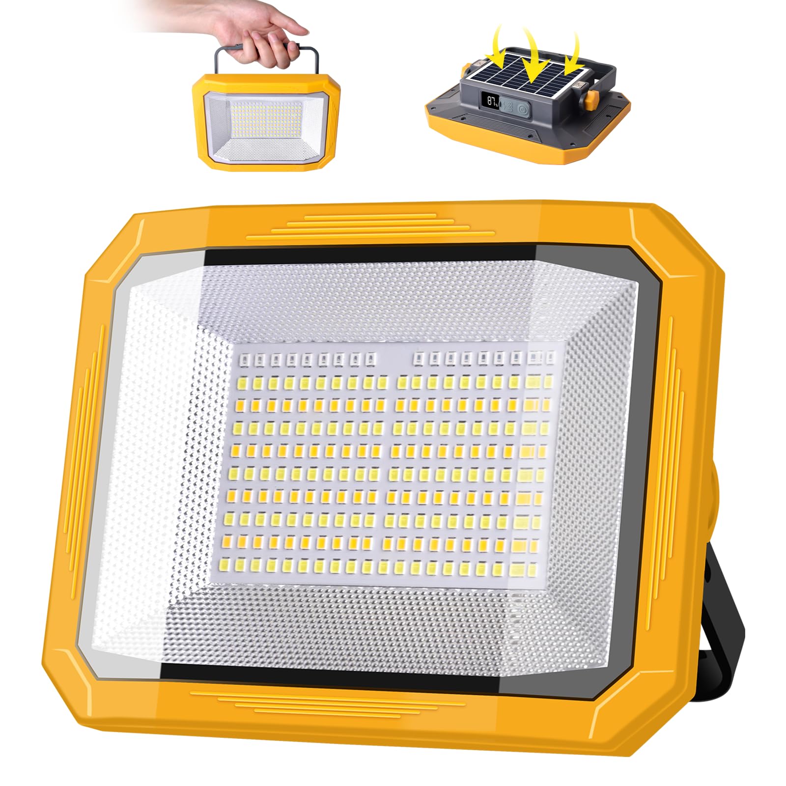 Faro LED Ricaricabile 60W 10000LM - Giallo/Grigio