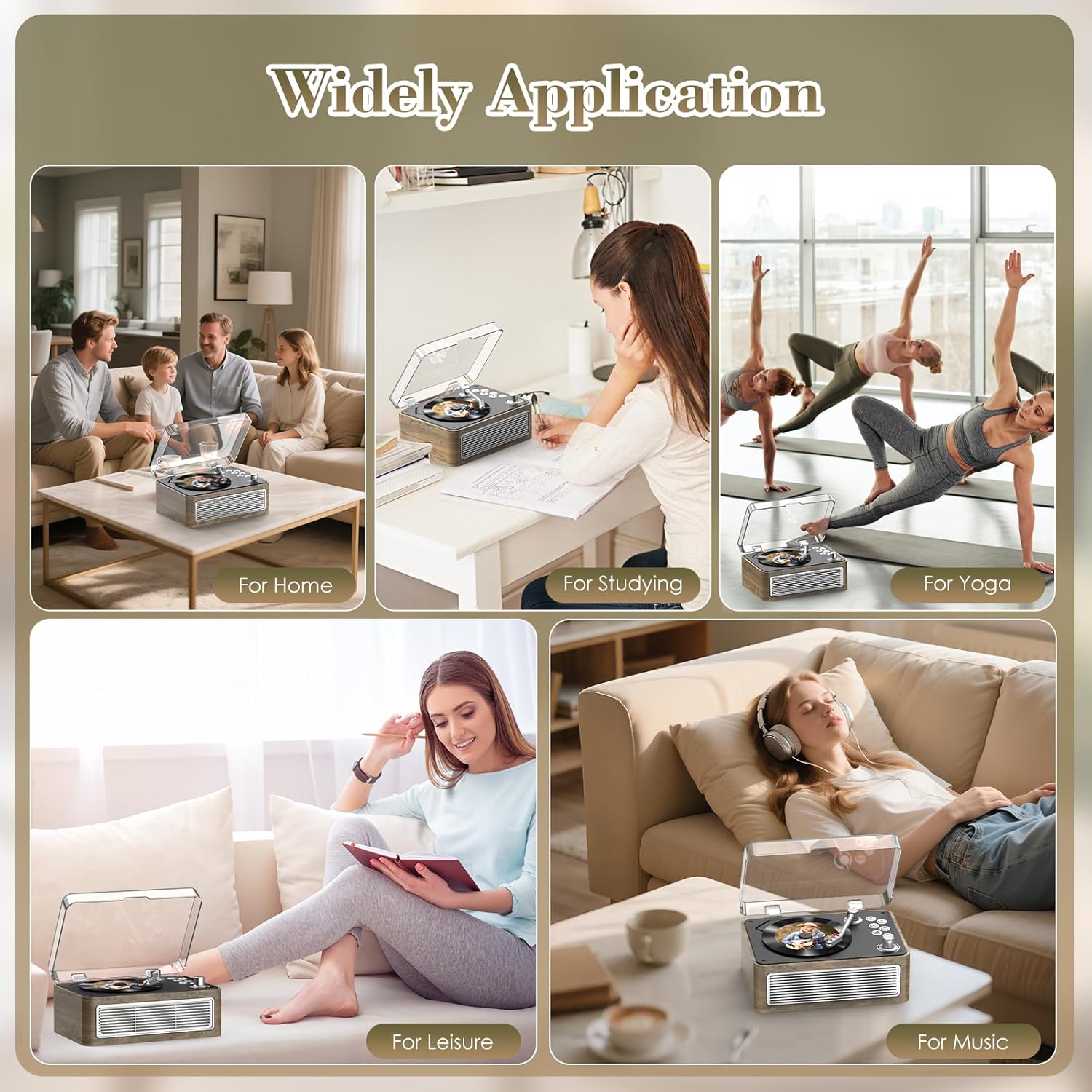 Gueray Lettore CD Bluetooth Portatile 3600mAh, Quercia - immagine 6