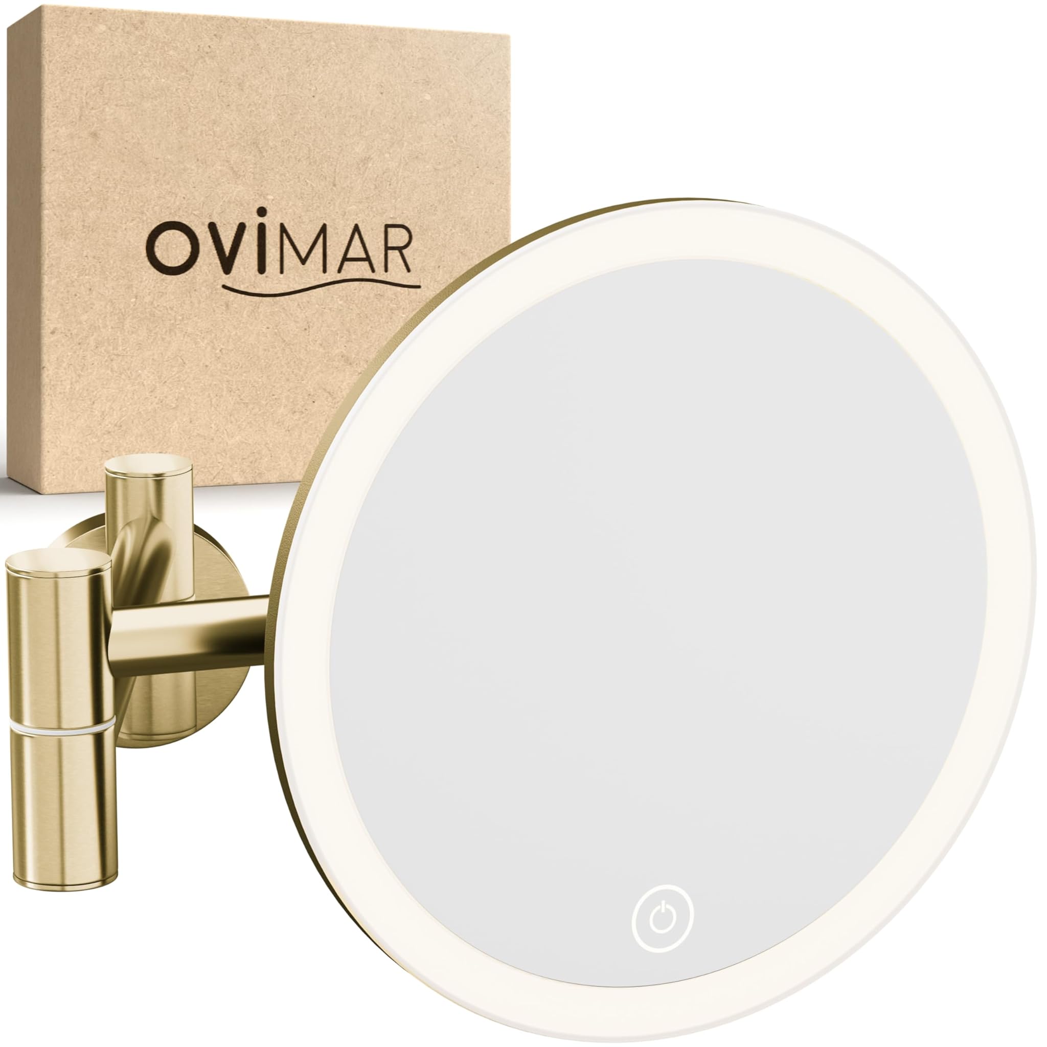 Ovimar Specchio Cosmetico Blavand Gold con Illuminazione