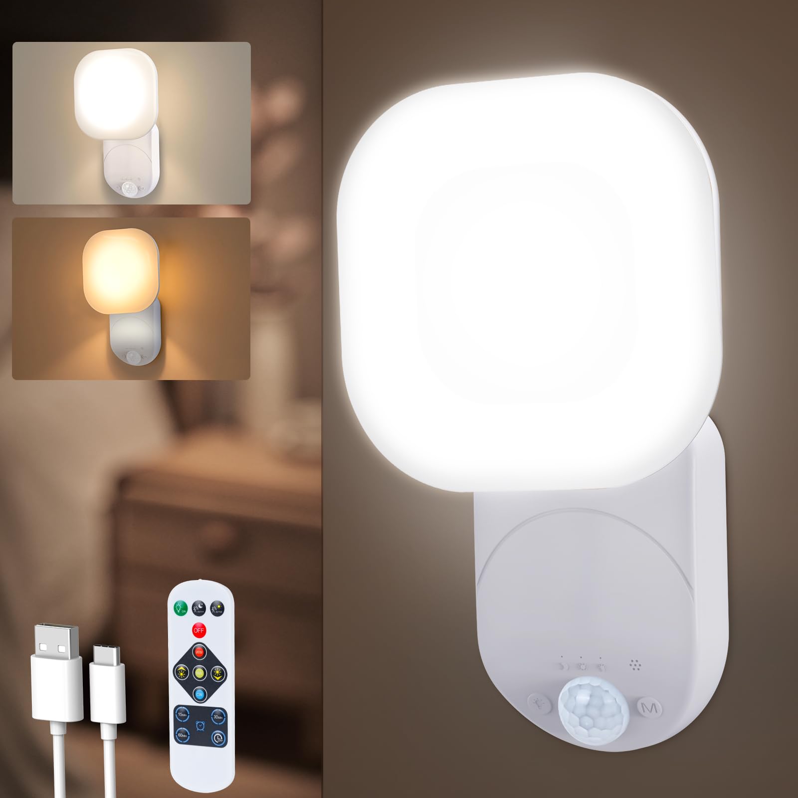 Cadrim Luce Notturna LED con Sensore di Movimento