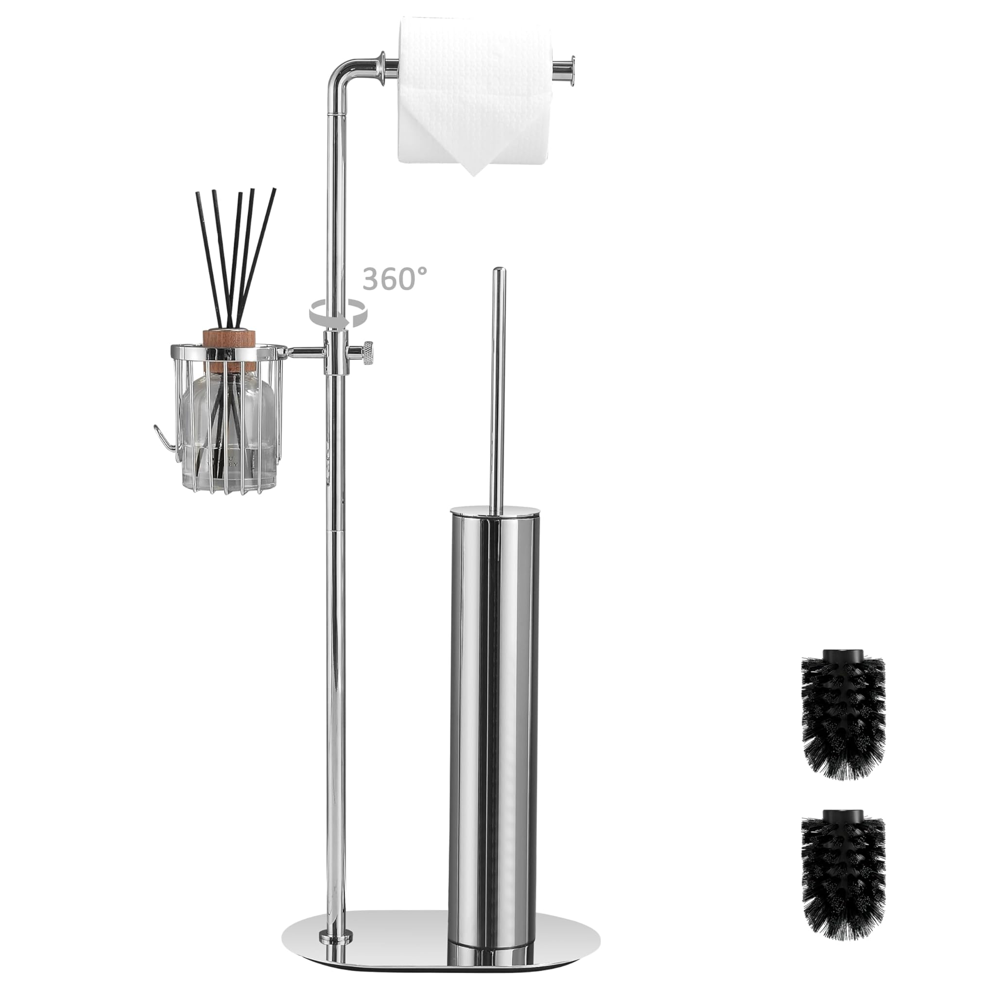 Bvl Porta Carta Igienica e Scopino Cromato