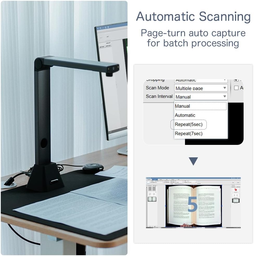 Scanner Portatile A3 Professionale 22MP per Documenti - immagine 5