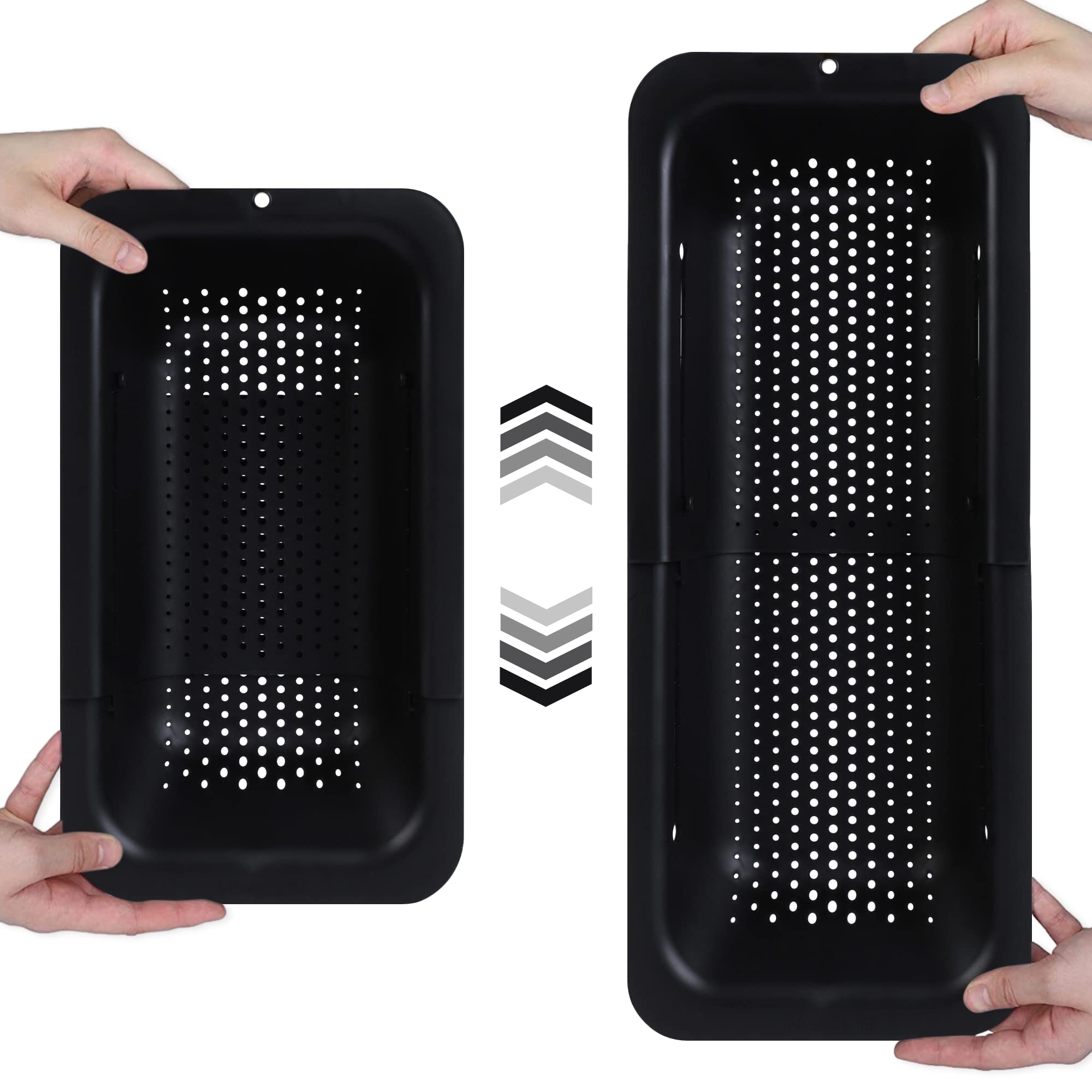 Blue Ginkgo Colino Estensibile Sopra il Lavello, Nero