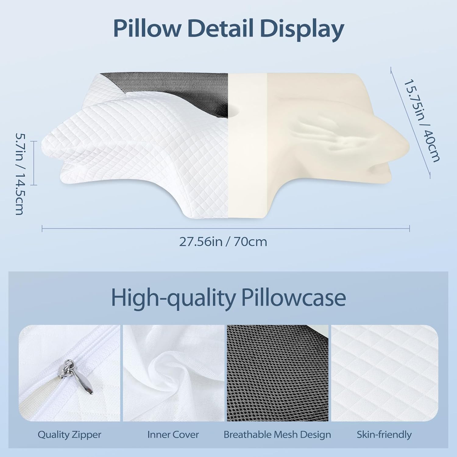 Homca Cuscino Cervicale Ortopedico in Memory Foam - immagine 6