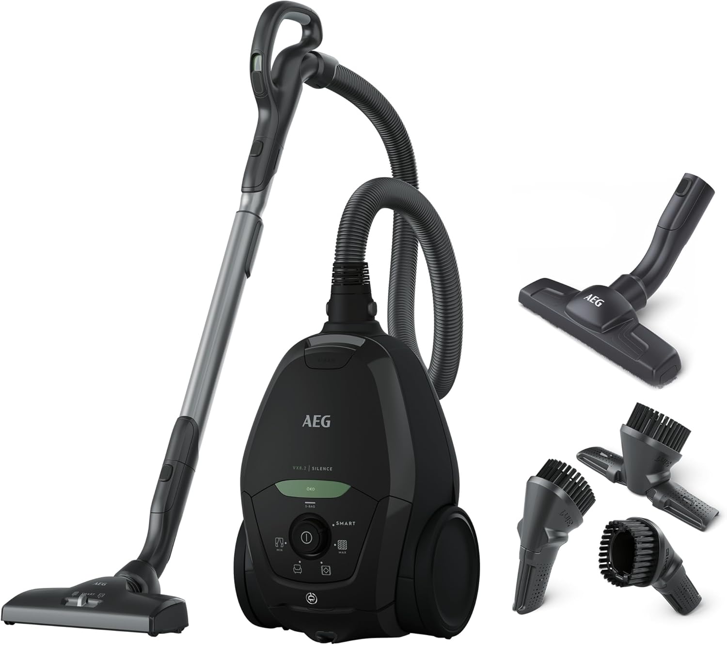 Aeg VX82-1-ÖKO Aspirapolvere con Sacco, Nero