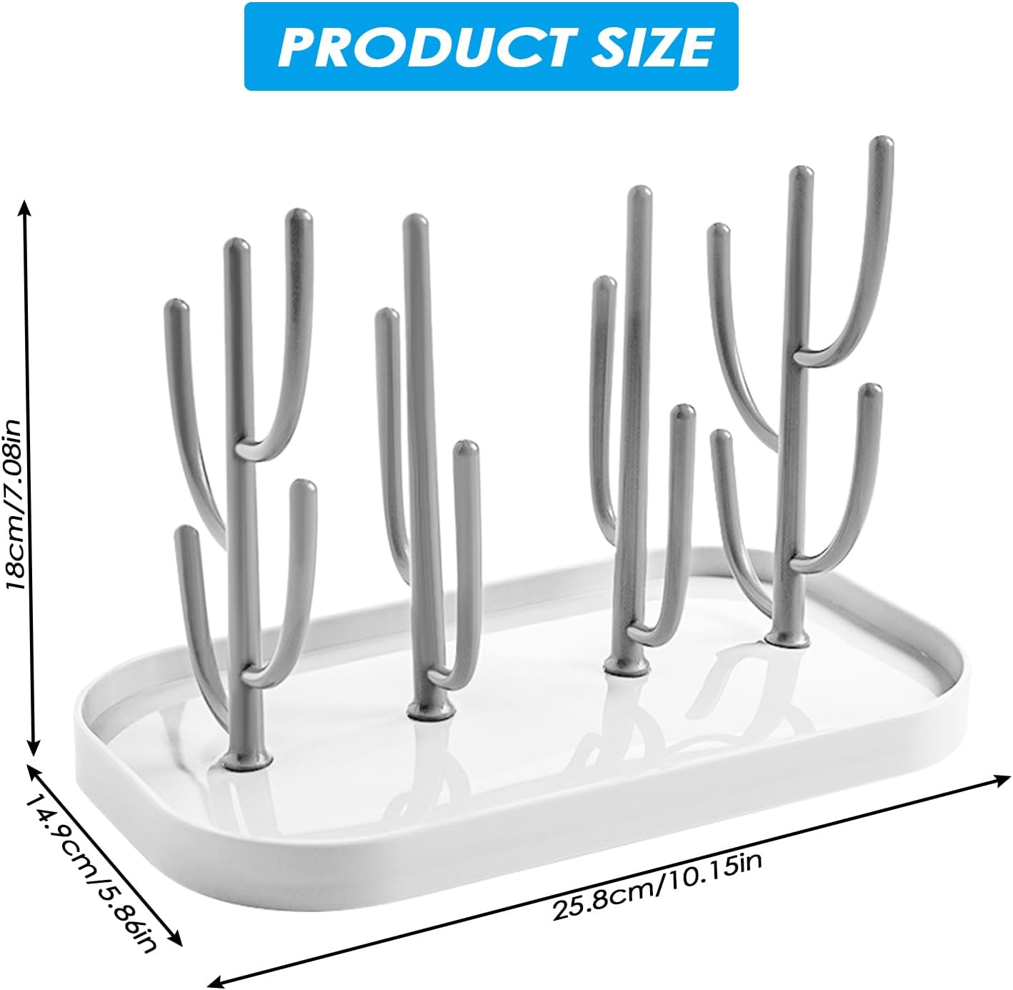 Tarpedrium Rastrelliere Asciuga Biberon - Grigio - immagine 2