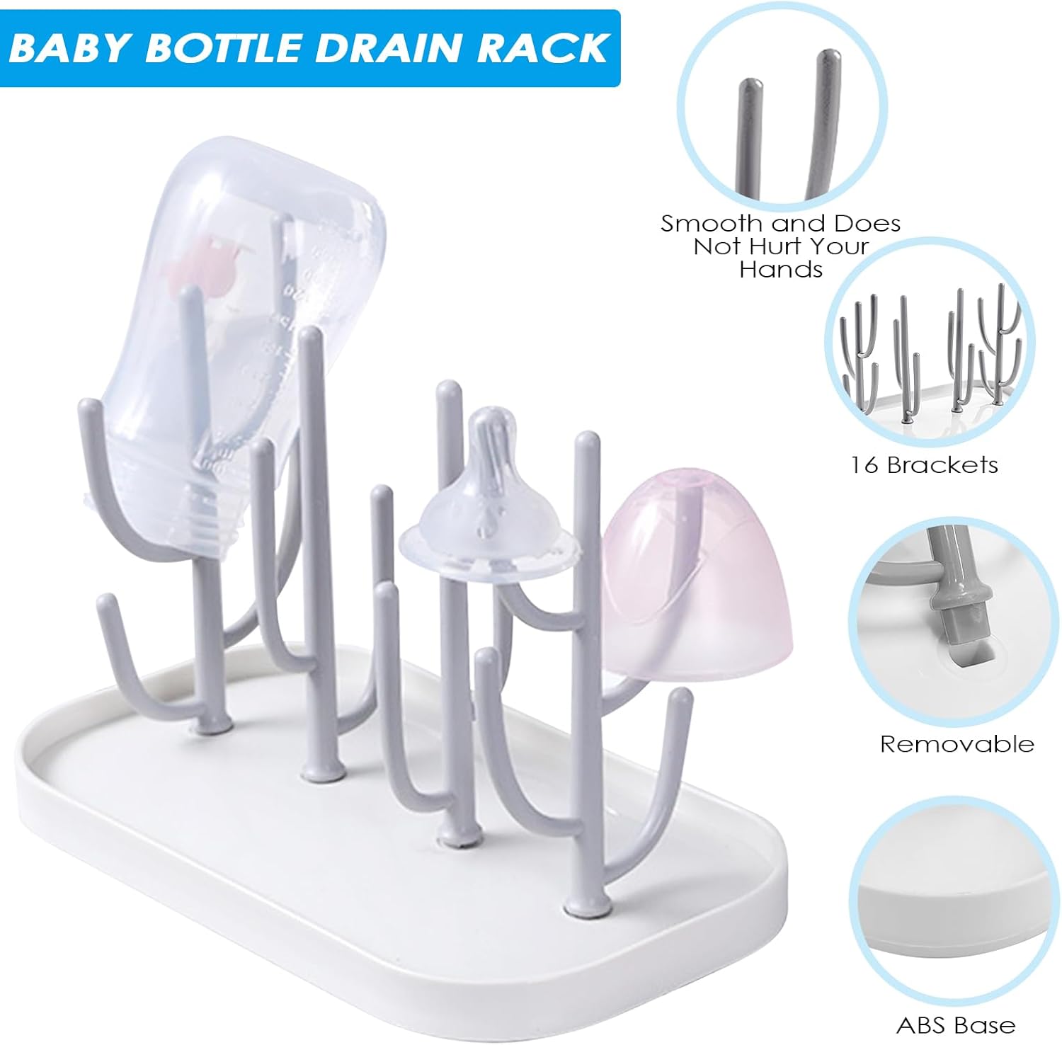 Tarpedrium Rastrelliere Asciuga Biberon - Grigio - immagine 3