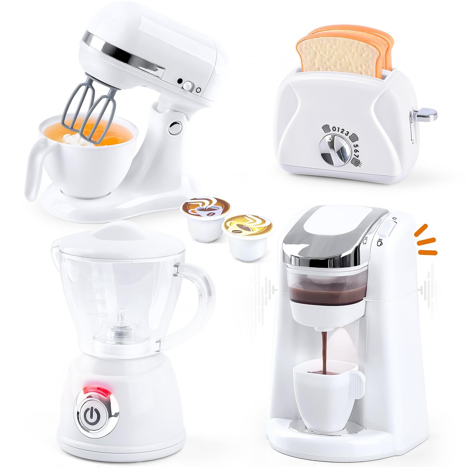 PLAY Accessori Cucina Bambini con Macchina Caffè e Mixer