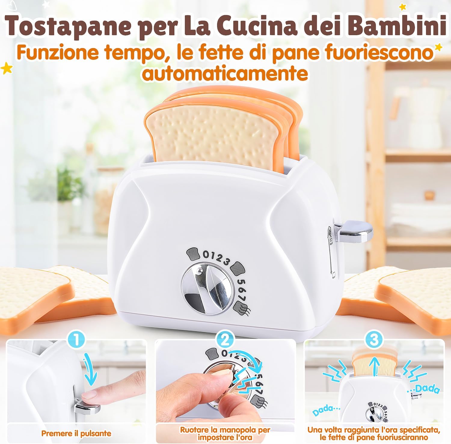 PLAY Accessori Cucina Bambini con Macchina Caffè e Mixer - immagine 5