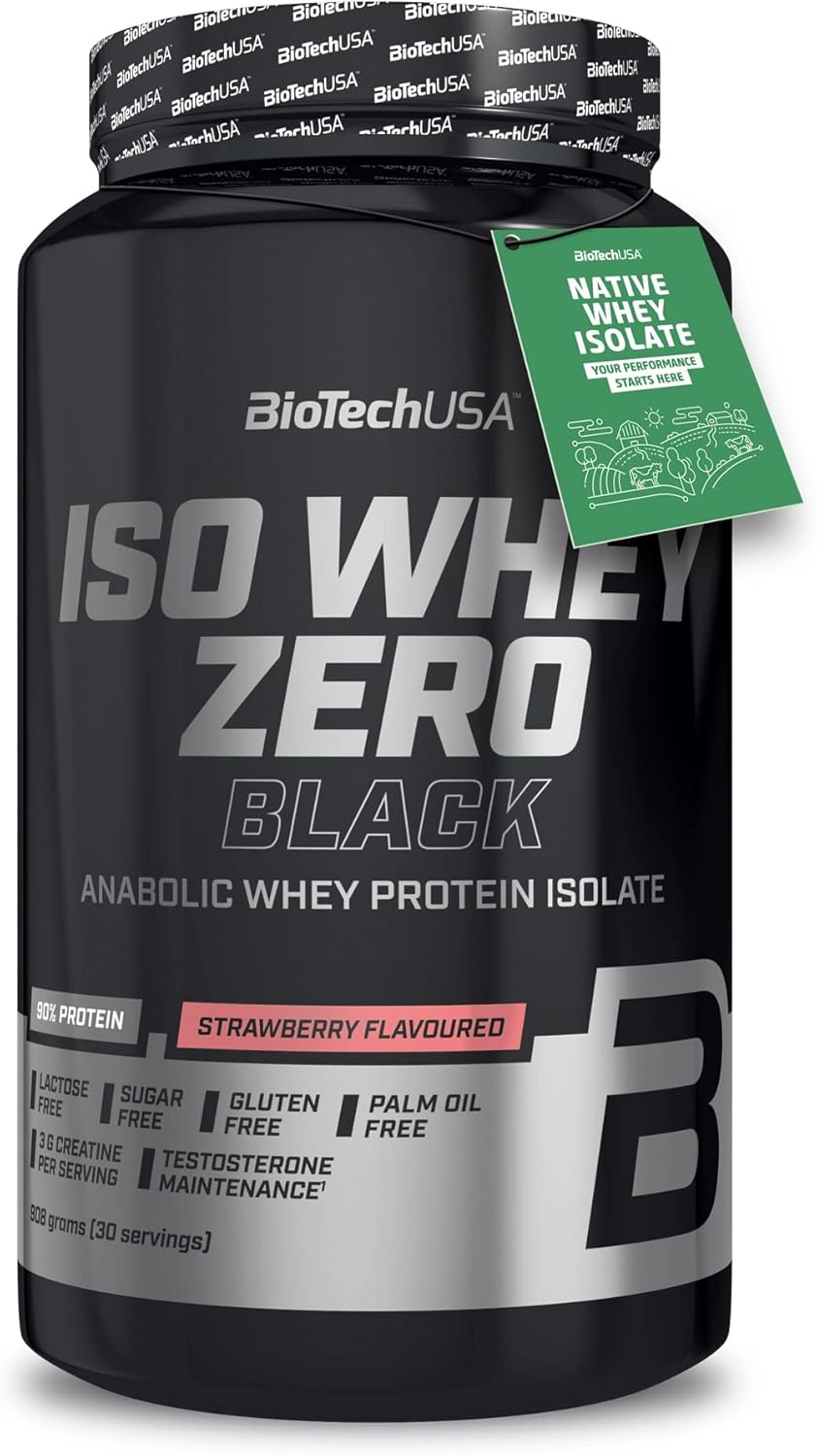 Biotechusa Iso Whey Zero Black - Proteine 908g, Fragola - immagine 1