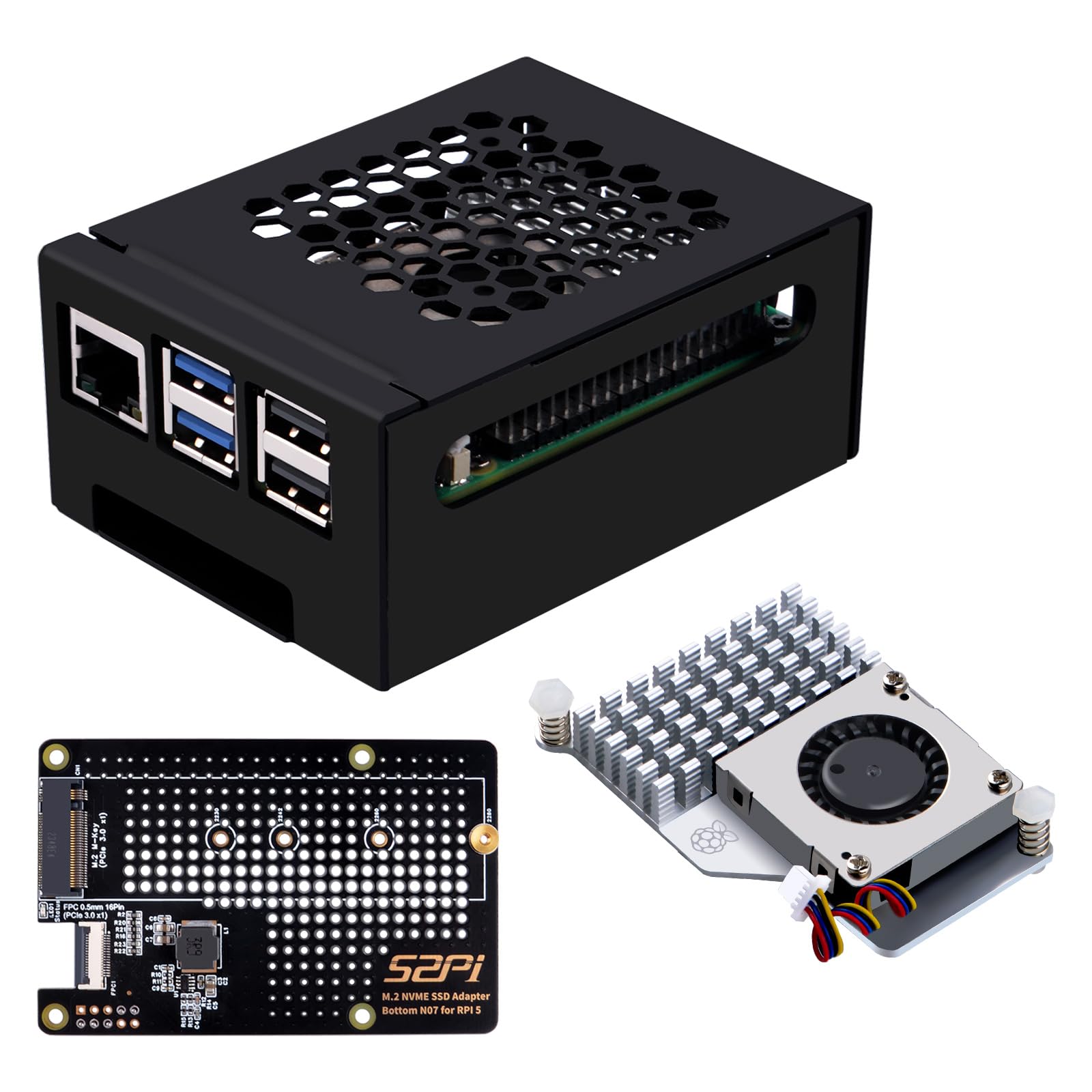 Geeekpi Custodia Metallo per Raspberry Pi 5