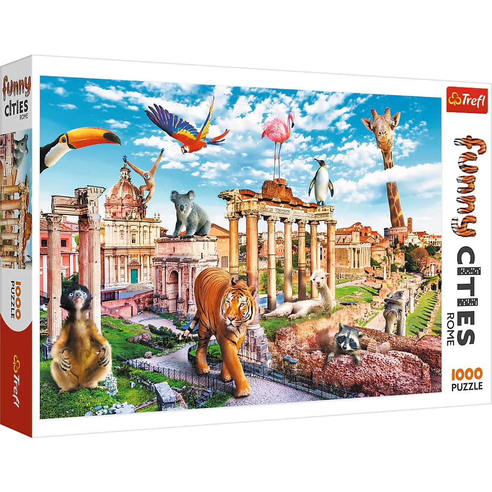 Trefl - Puzzle Roma selvaggia - 1000 Elementi, puzzle città divertenti ...