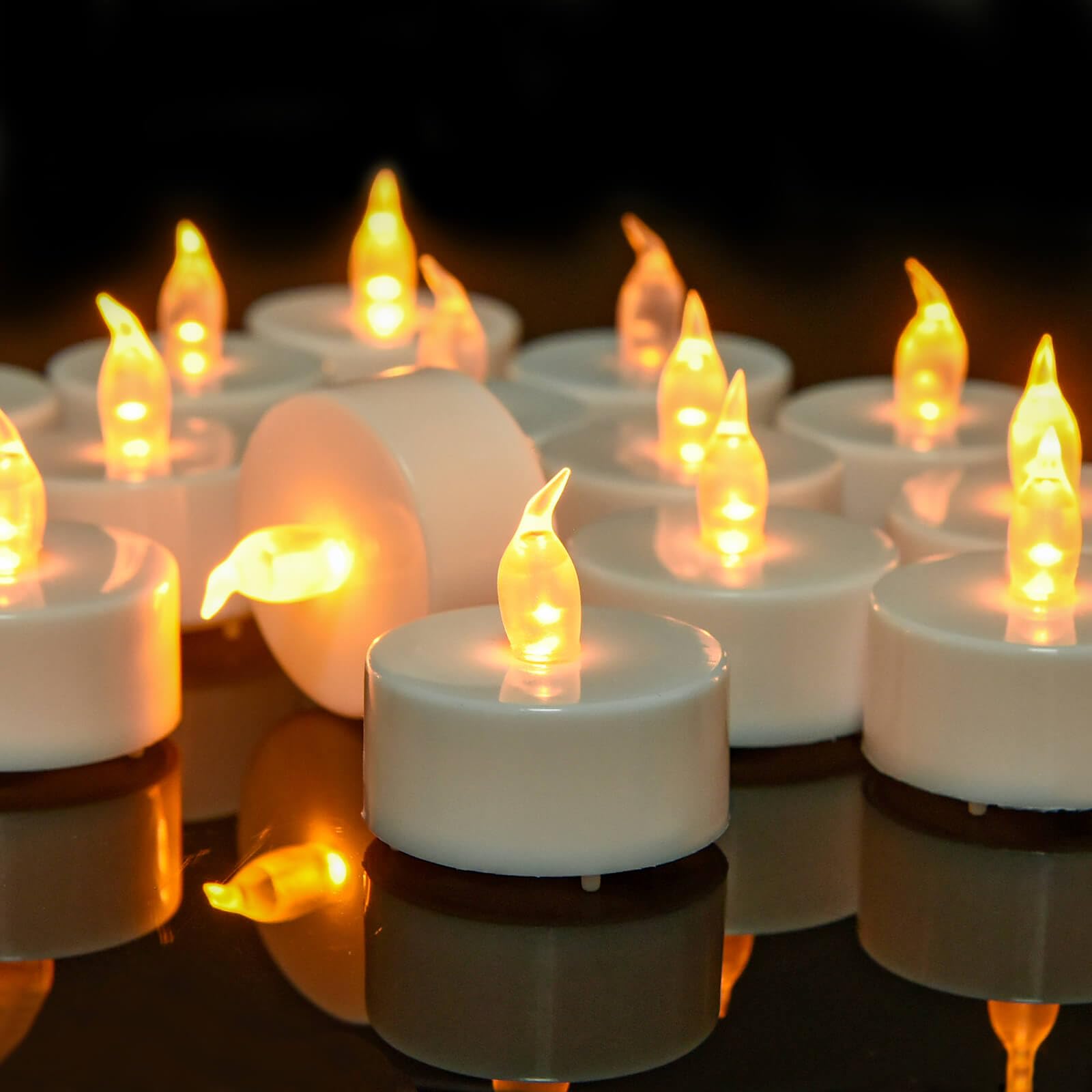 CANDLELAS Set 100 Candele LED Senza Fiamma Giallo Caldo