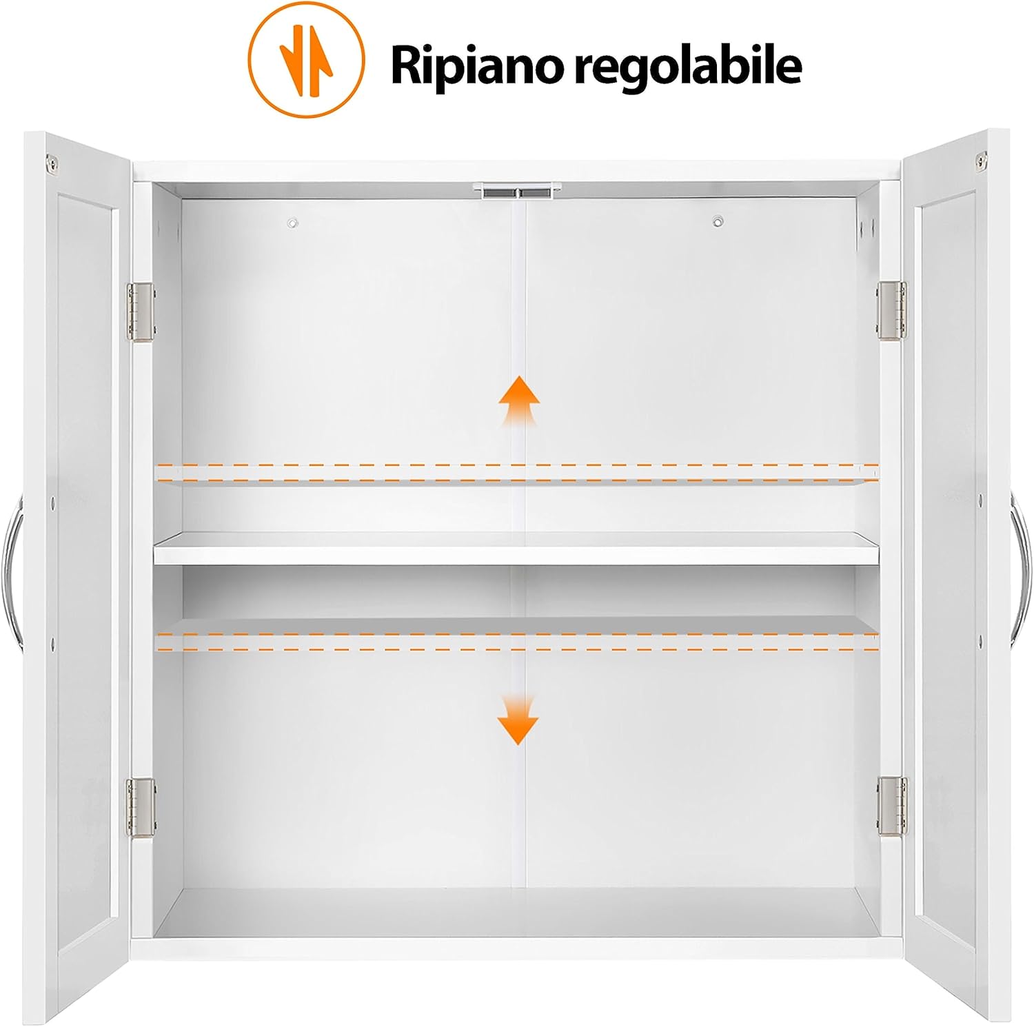 Yaheetech Armadietto Bagno Sospeso 60 x 30 x 60 cm - immagine 4