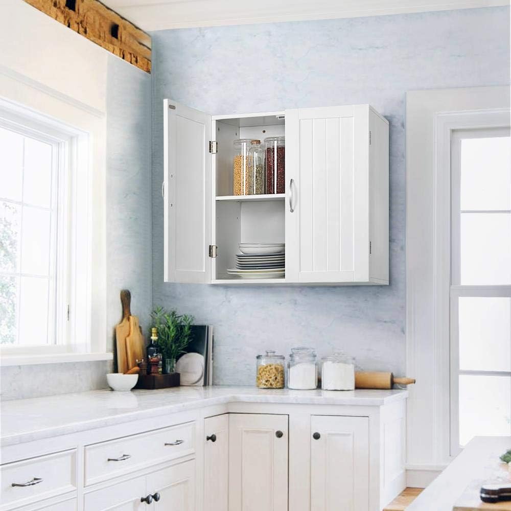 Yaheetech Armadietto Bagno Sospeso 60 x 30 x 60 cm - immagine 6