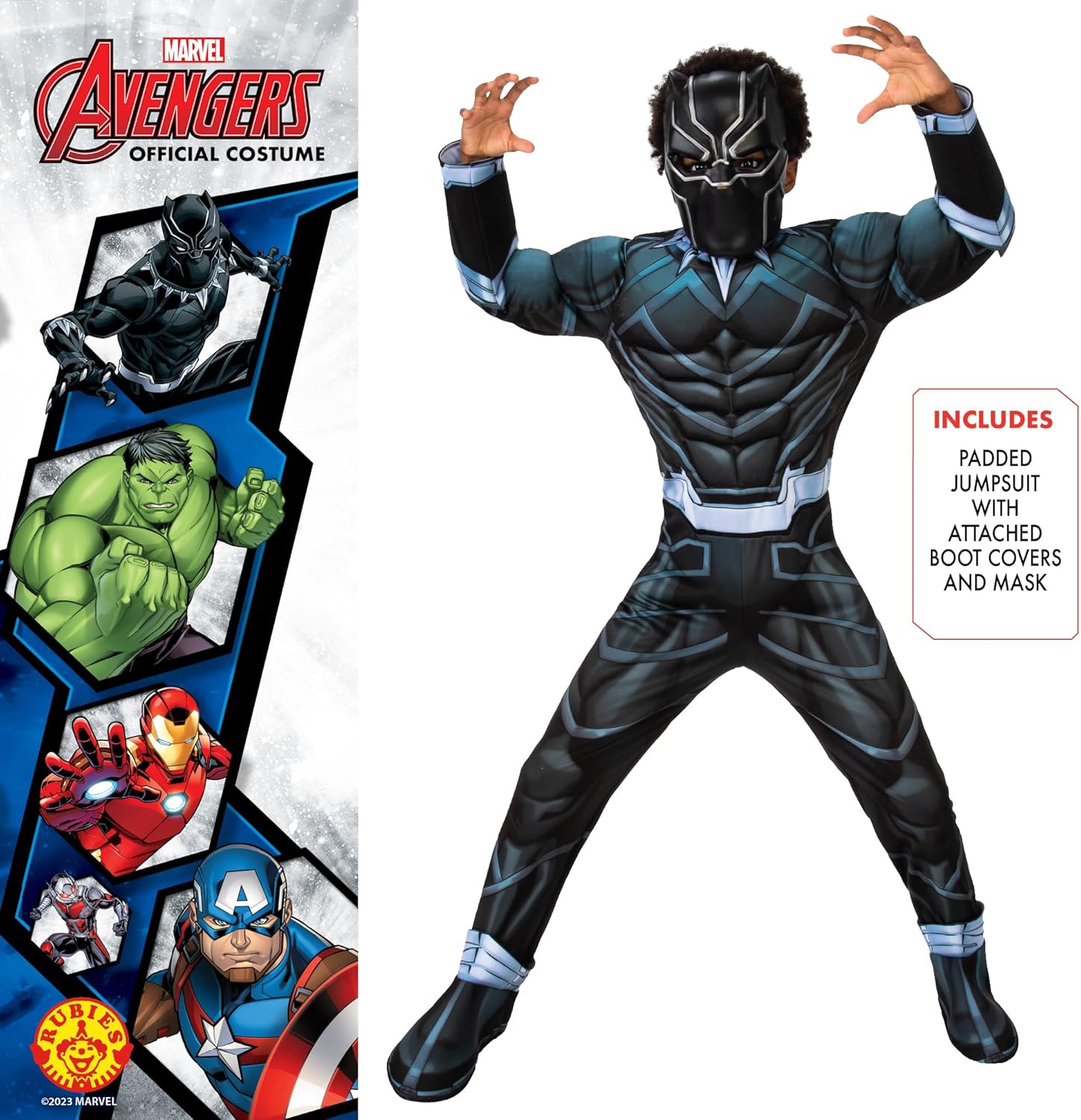 Rubie's Costume Ufficiale Marvel Black Panther Deluxe - immagine 2