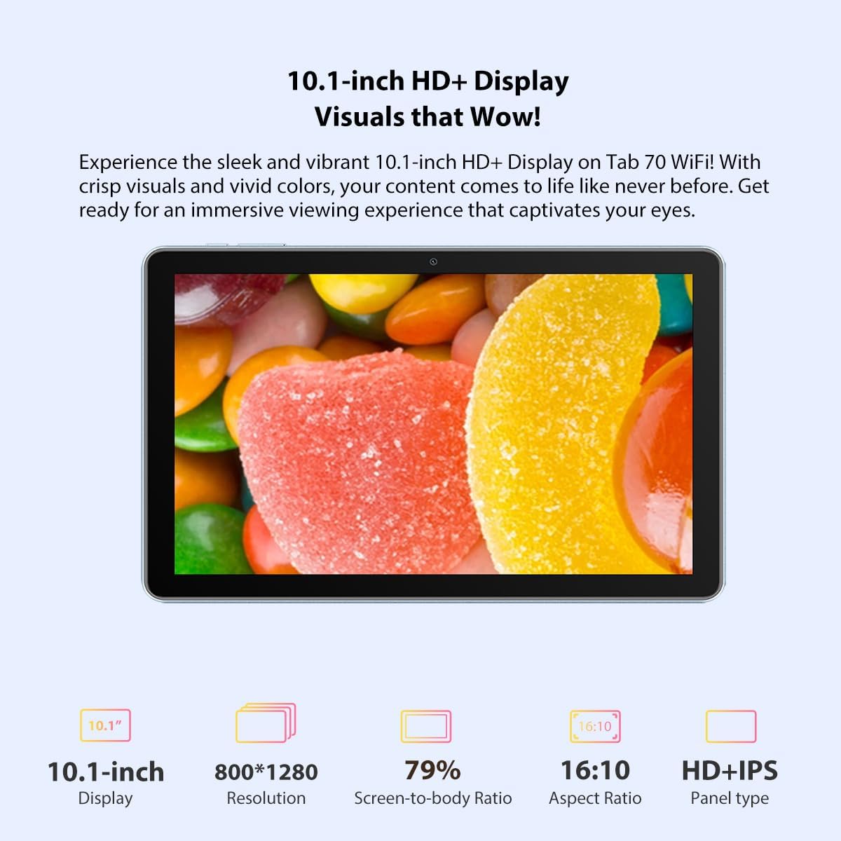 Blackview Tab 70 WIFI Tablet Android 13 10.1'' HD+, Blu - immagine 5