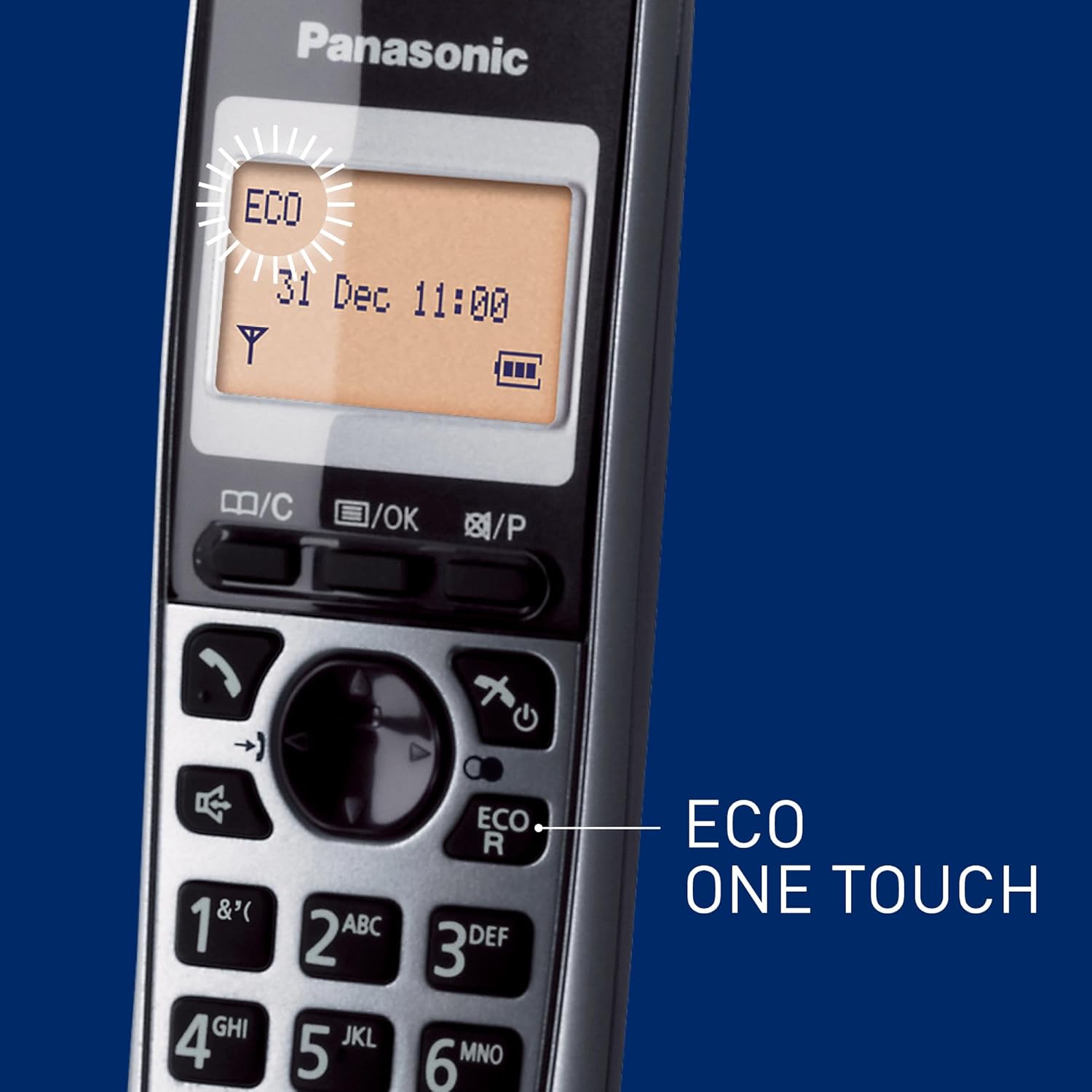 Panasonic KX-TG2511JTM Telefono Cordless Digitale, Nero - immagine 5