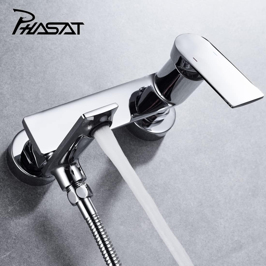 Phasat Rubinetto per Vasca Parete Miscelatore 90° Rotazione - immagine 3