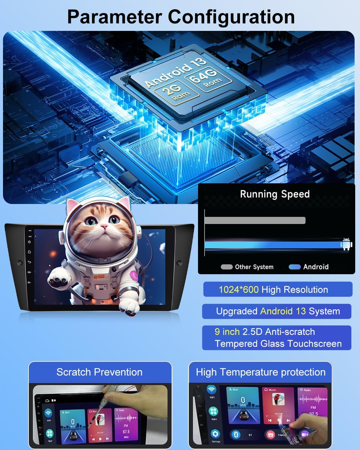 Nhopeew Autoradio Android per BMW Serie 3 E90 E91 E92 E93 - immagine 8