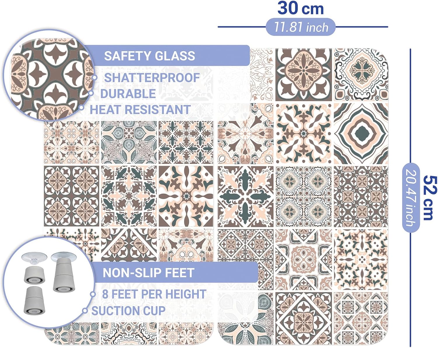 Wenko Coprifornelli Universale Mod Piastrelle 2 pezzi - immagine 6