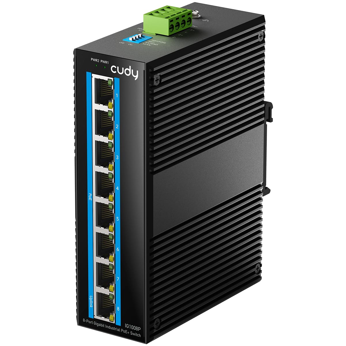 Cudy Switch di Rete Industriale PoE 8 Porte Gigabit