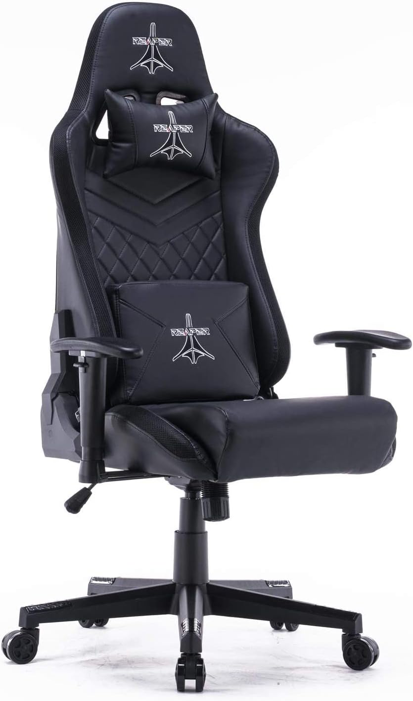 Brigros Reaper - Sedia Gaming Professionale LED RGB, Nera - immagine 4