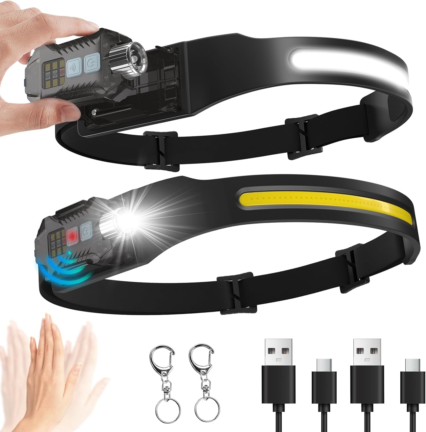 Lampada Frontale LED Ricaricabile 1200mAh 230° - immagine 1