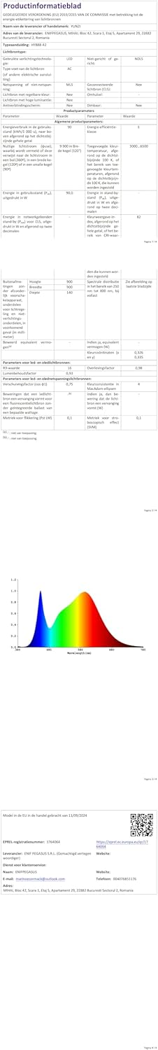 Muto Ventilatore da Soffitto con Luce LED 90CM, Oro - immagine 12