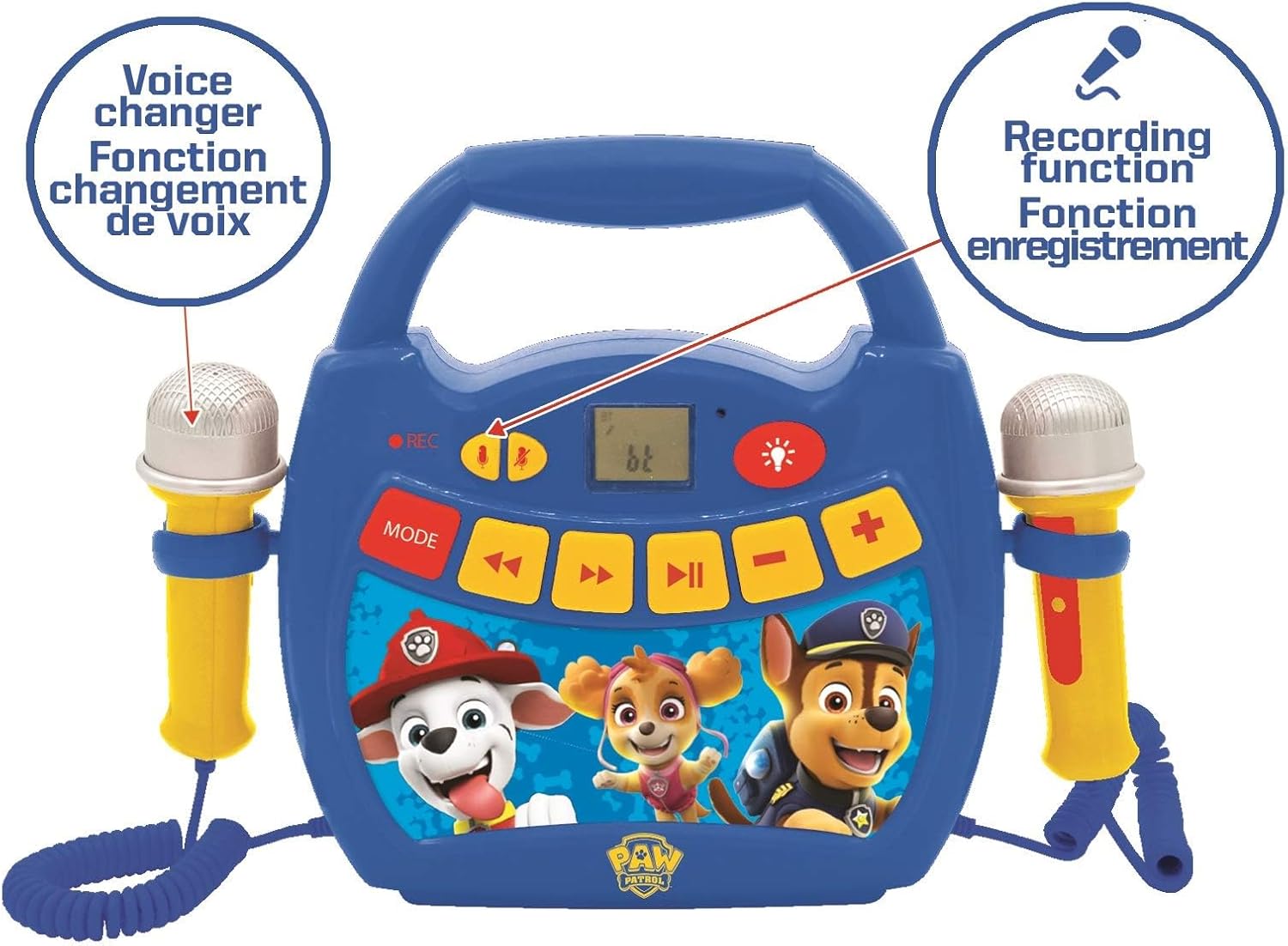 Lexibook MP320PAZ Paw Patrol - Karaoke Portatile per Bambini - immagine 5