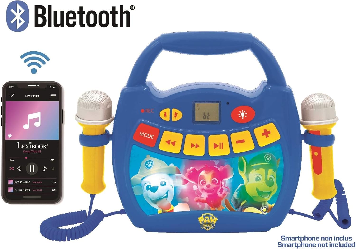 Lexibook MP320PAZ Paw Patrol - Karaoke Portatile per Bambini - immagine 6