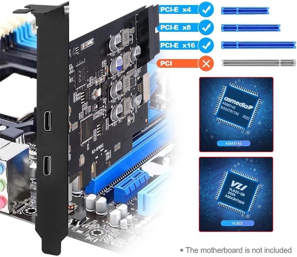 Xiwai Scheda PCI-E Express a USB 3.1 Type-E - immagine 7