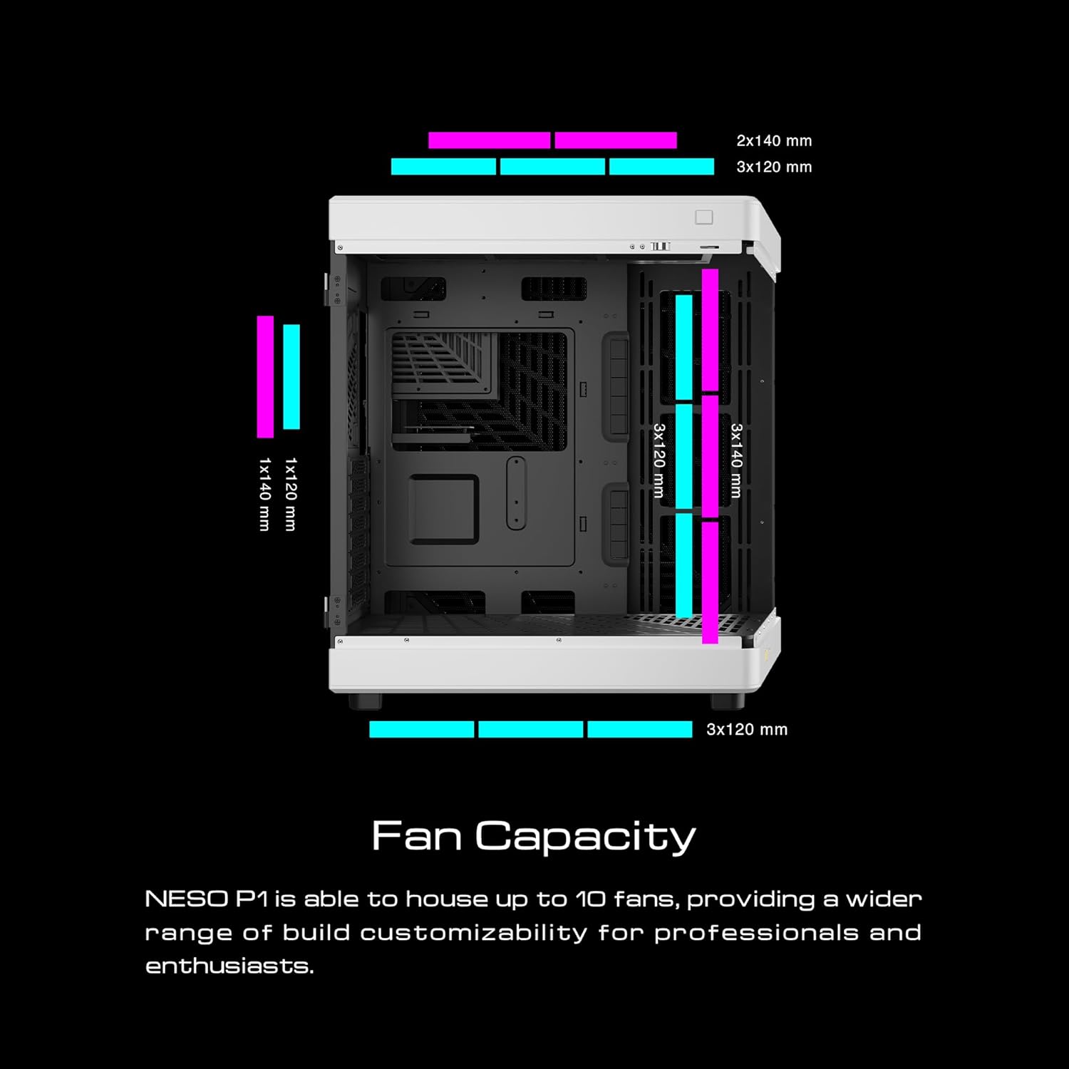 GAMDIAS NESO P1 - Case ATX Full Tower per PC - immagine 4