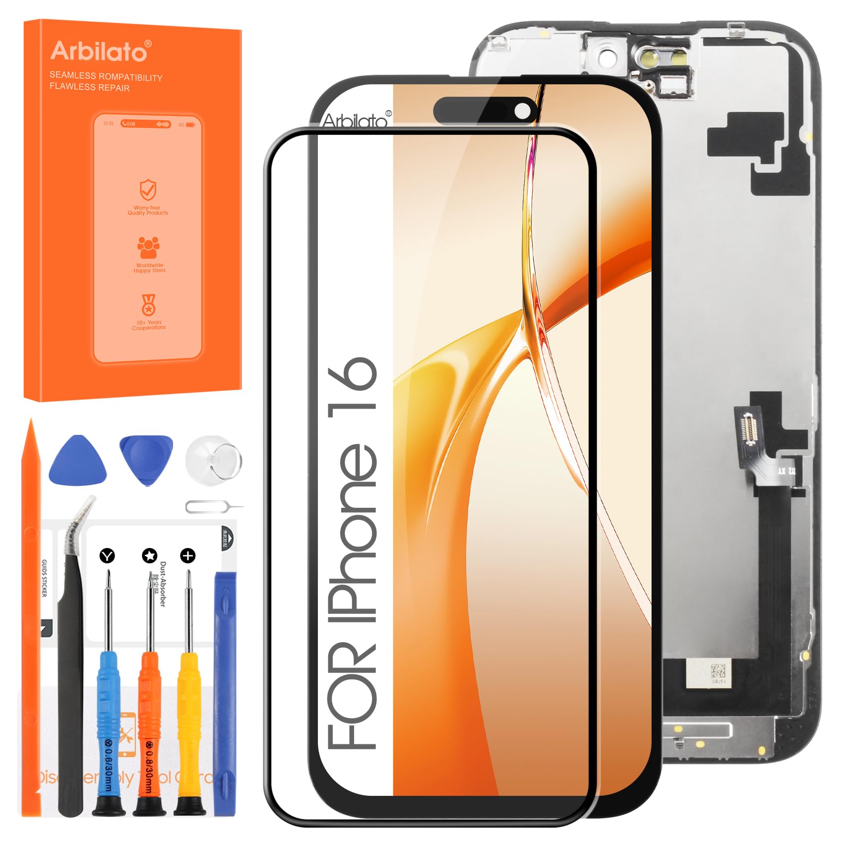 Arbilato Schermo LCD per iPhone 16 (Incell)