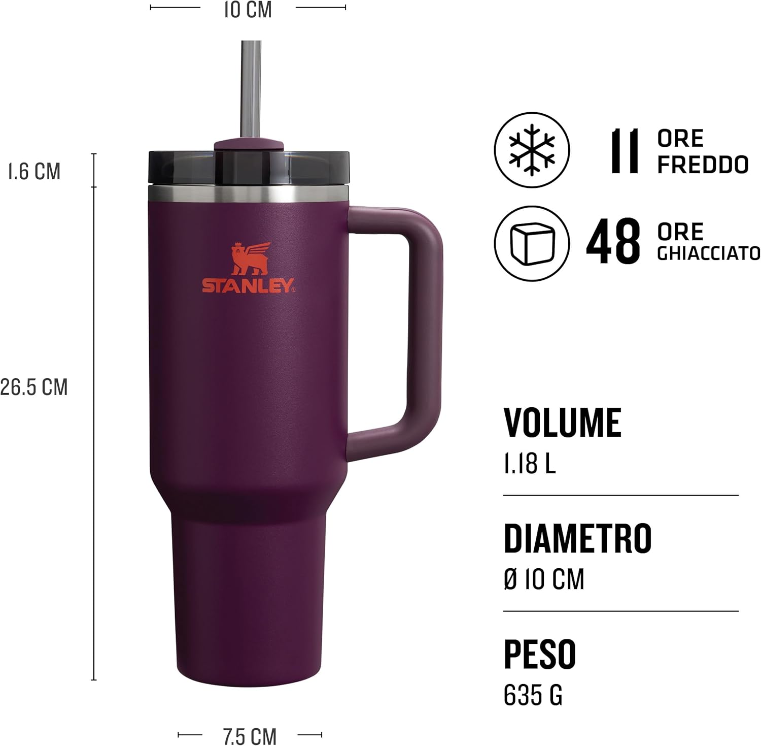 Stanley Quencher H2.0 FlowState Borraccia con Cannuccia 1.2L - immagine 3