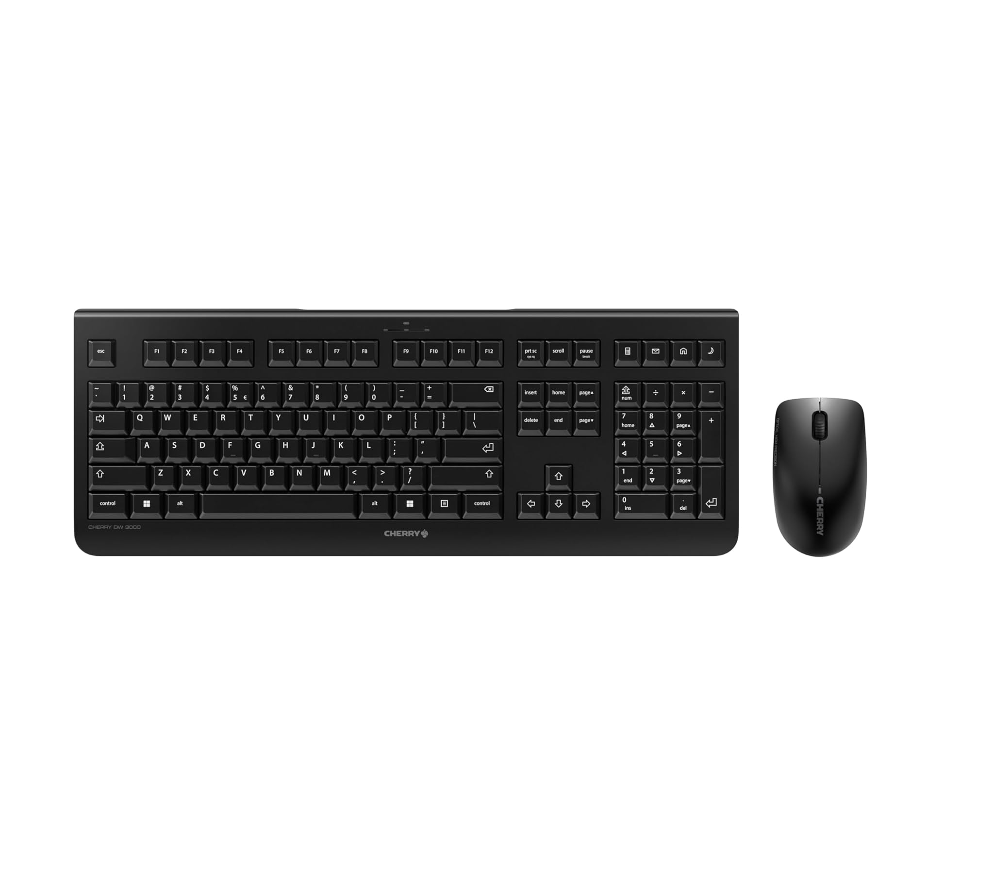 Cherry DW 3000 - Set Tastiera e Mouse Wireless, Nero