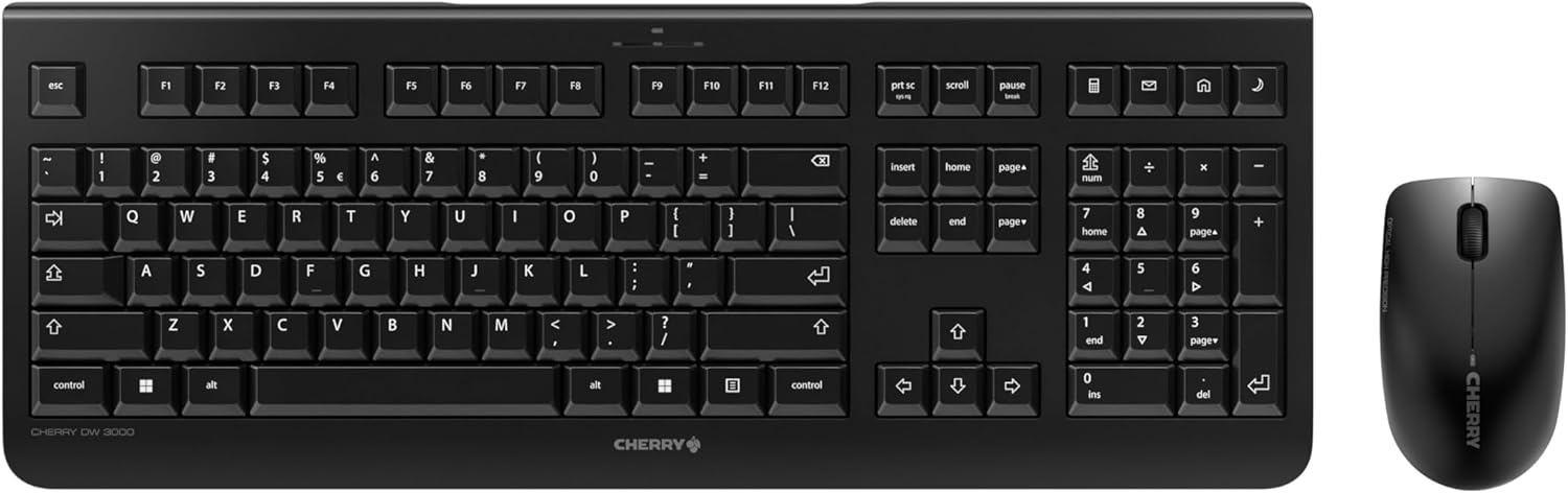 Cherry DW 3000 - Set Tastiera e Mouse Wireless, Nero - immagine 1
