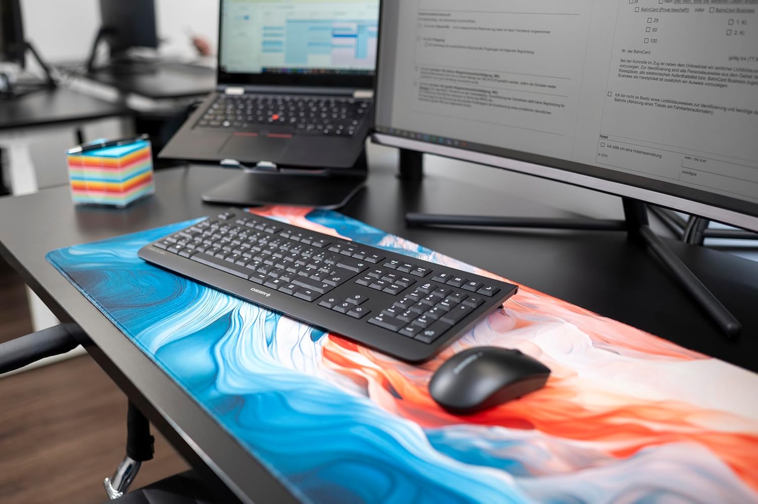 Cherry DW 3000 - Set Tastiera e Mouse Wireless, Nero - immagine 2