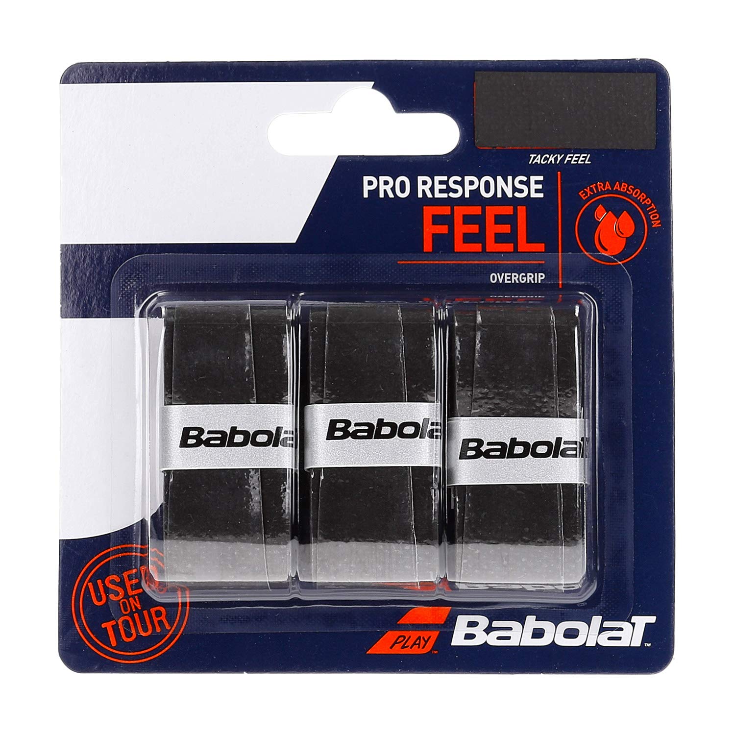 Babolat PRO Response X 3 - Overgrip Racchetta Tennis, Nero