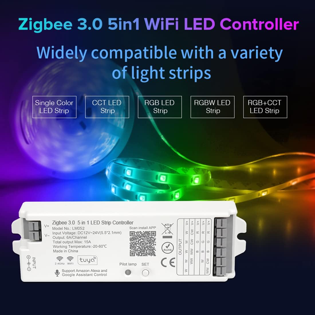 Btf-lighting 5in1 LM052 Tuya Zigbee3.0 LED Controller - immagine 2