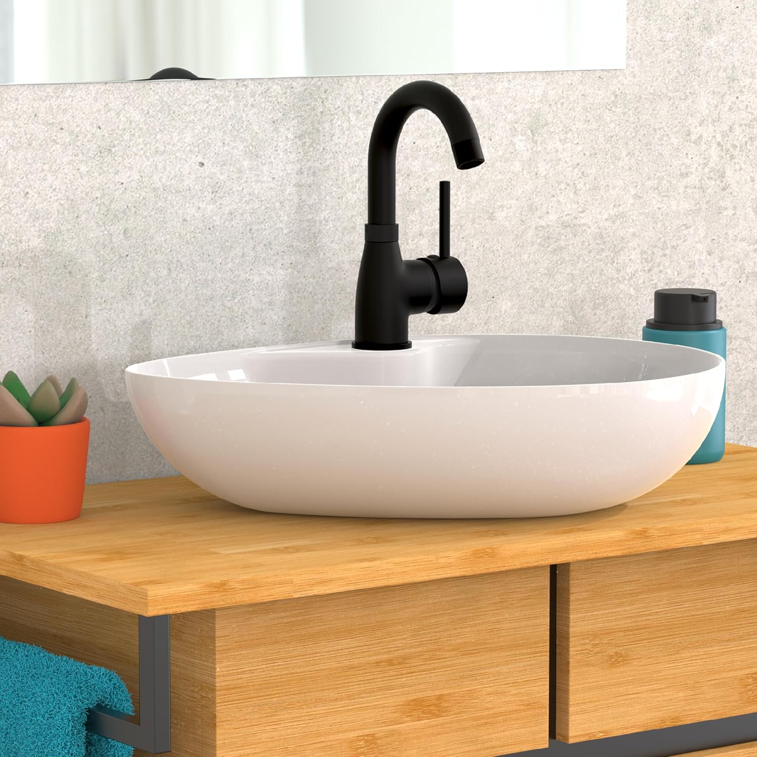 Eisl FUTURA NI075FUTB - Rubinetto Miscelatore Lavabo Nero - immagine 2