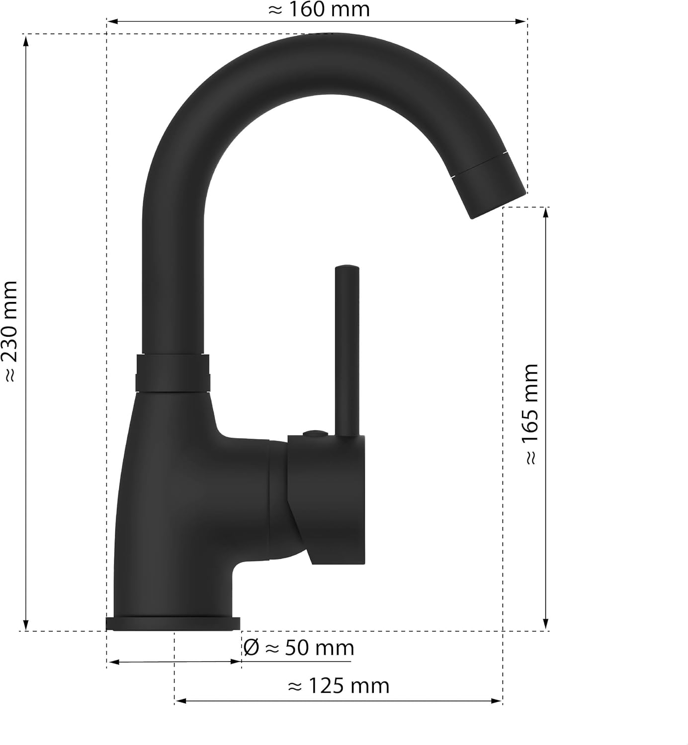 Eisl FUTURA NI075FUTB - Rubinetto Miscelatore Lavabo Nero - immagine 3